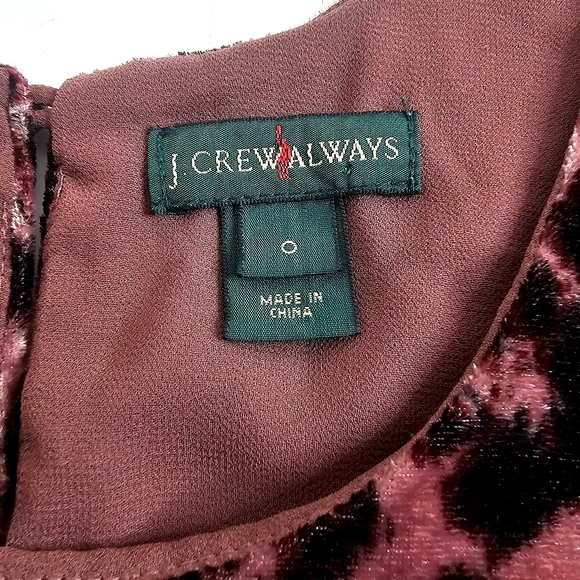 J. Crew Burgundy Leopard Velvet Tank Top - Picture 11 of 14